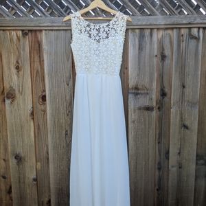 Wedding/Photoshoot White Dress-Custom Made